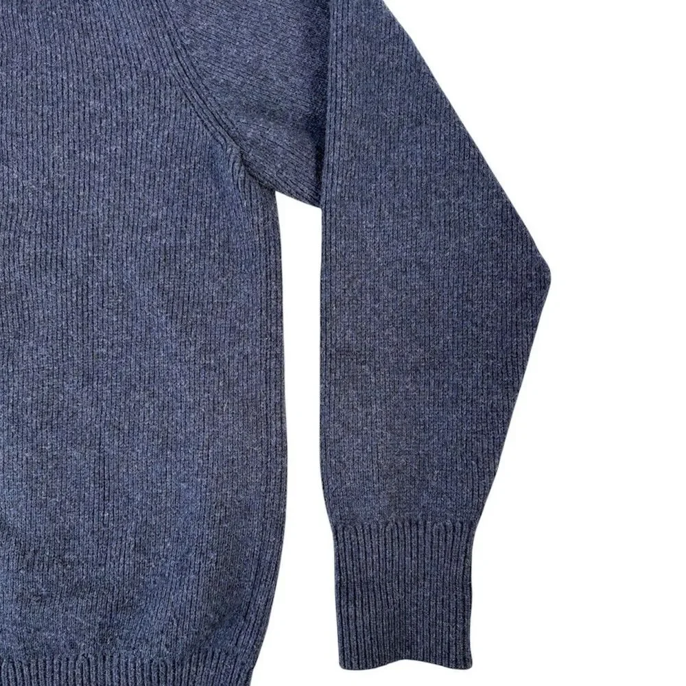 Sid Mashburn Shawl Cardigan Sweater Men's XL Navy Blue 80% Wool/20% Nylon Blend